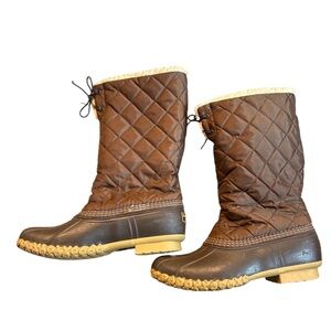 LL BEAN QUILTED SHERPA DUCK BOOTS SIZE 11